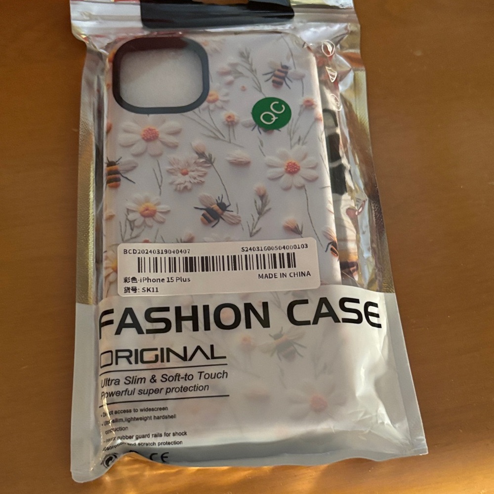 Floral iPhone 15 Plus Case - White